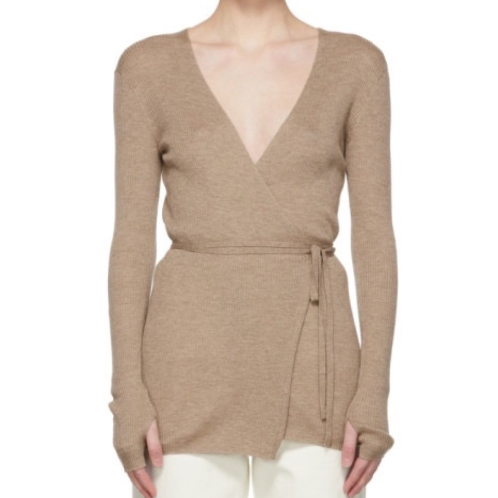 Toteme Cashmere Wrap Knit - Beige Melange